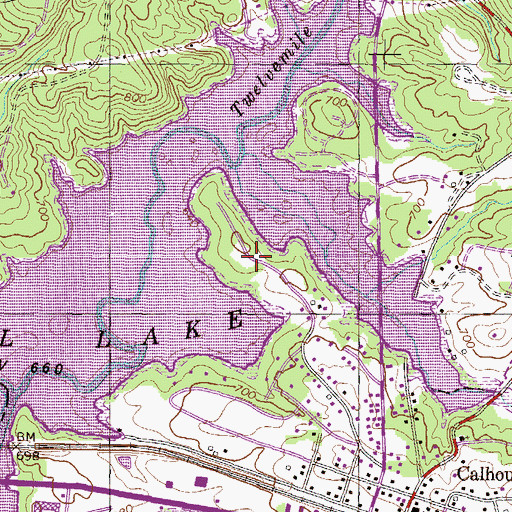 Topographic Map of Lakeview Estates, SC