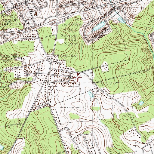 Topographic Map of Pope Field Recreation Center, SC