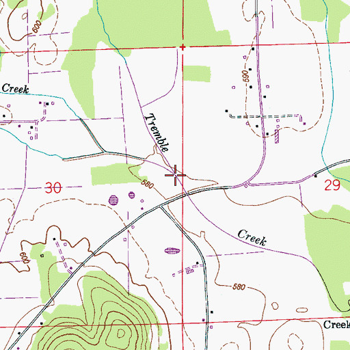 Topographic Map of Owl Creek, AL