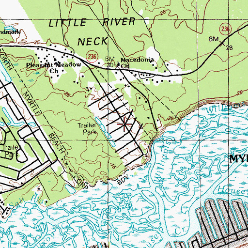 Topographic Map of Creekside, SC