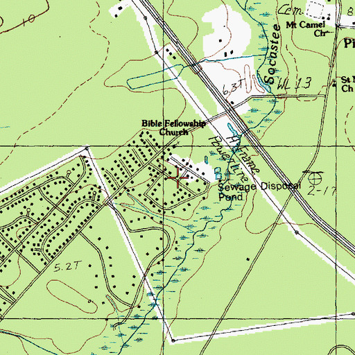 Topographic Map of Cypress Creek, SC