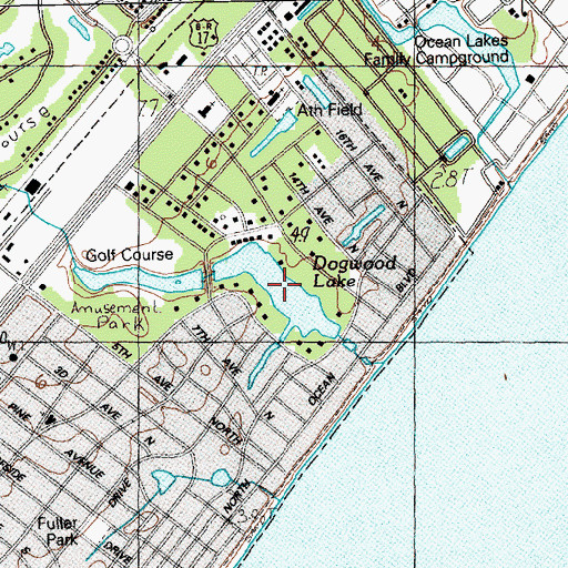 Topographic Map of Dogwood Lake, SC