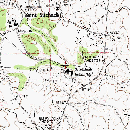 Topographic Map of Thsohotso Wash, AZ