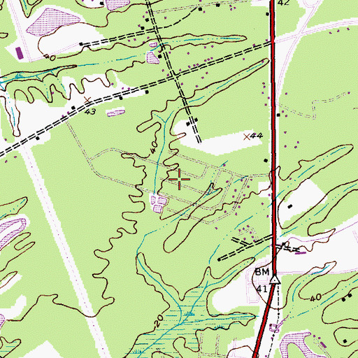 Topographic Map of Pine Valley Estates, SC
