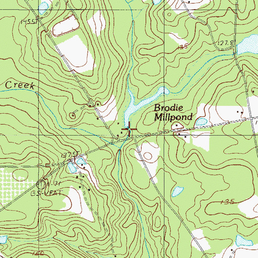 Topographic Map of Brodies Mill (historical), SC