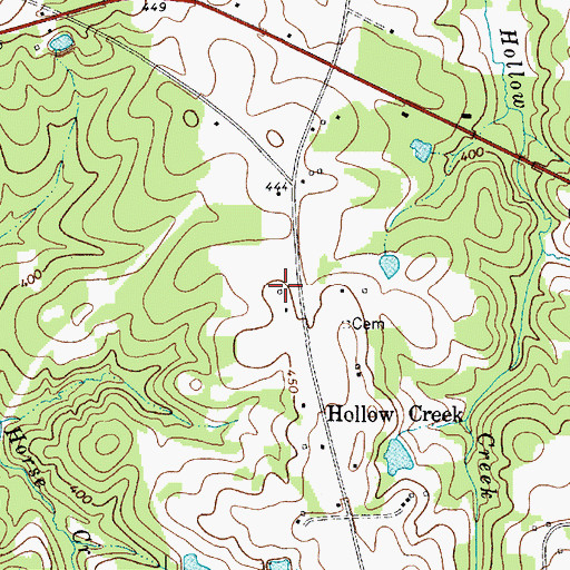 Topographic Map of Hollow Creek School (historical), SC