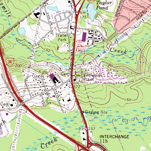 Topographic Map of Kinsler, SC