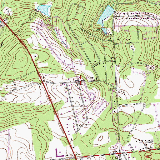 Topographic Map of Oakridge, SC