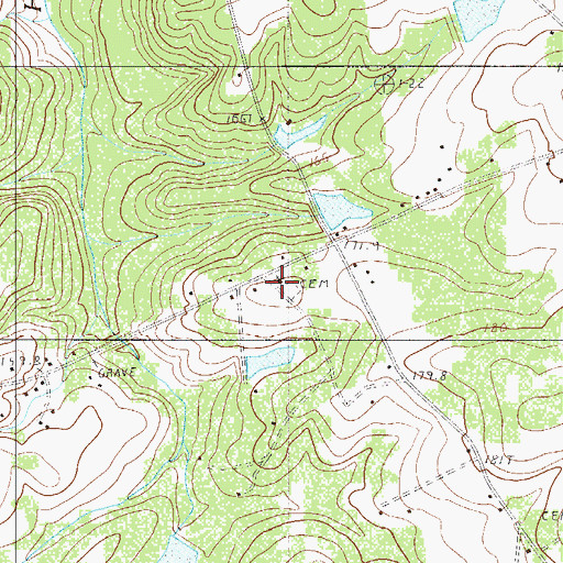 Topographic Map of Pleasant Hill Baptist Church, SC