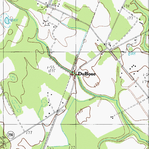 Topographic Map of Dubose School (historical), SC