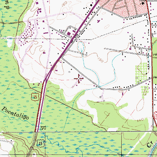 Topographic Map of Martin Subdivision, SC
