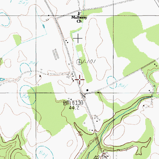 Topographic Map of Mulberry School (historical), SC