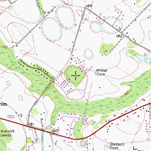 Topographic Map of Park West, SC
