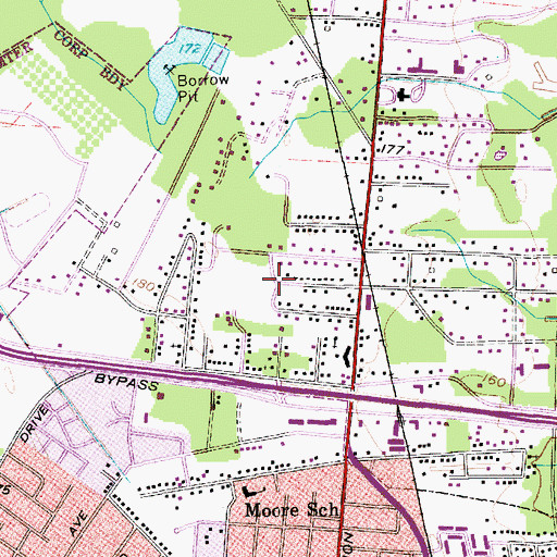 Topographic Map of Walnut Hills, SC