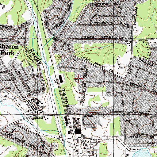 Topographic Map of High View Acres, SC