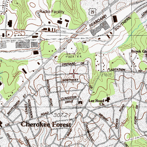 Topographic Map of Orchard Acres, SC
