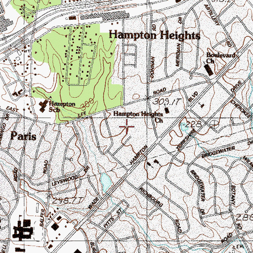 Topographic Map of Piney Ridge, SC