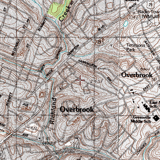 Topographic Map of Arthur Black Park, SC