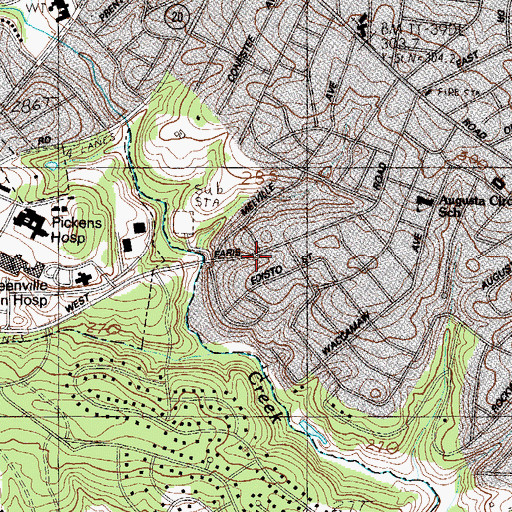 Topographic Map of Club Forest, SC