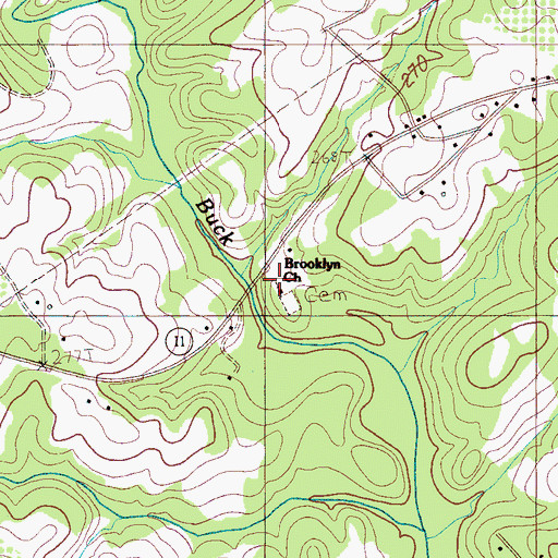 Topographic Map of Brooklyn Church, SC