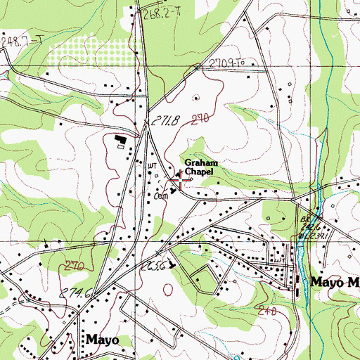 Topographic Map of Graham Chapel, SC