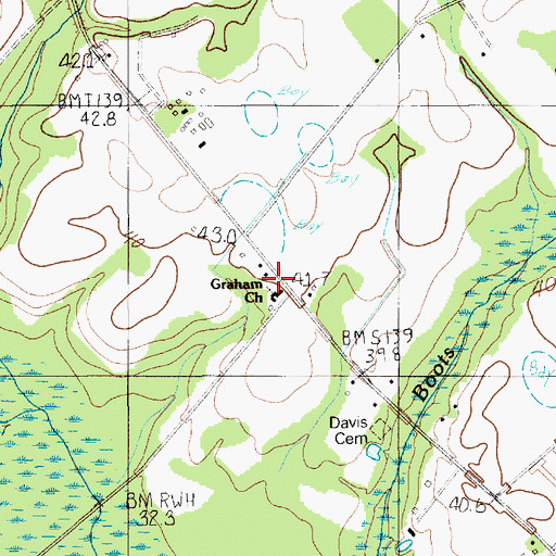 Topographic Map of Graham Church, SC