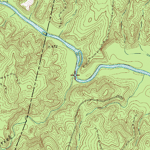 Topographic Map of Hackers Creek, SC