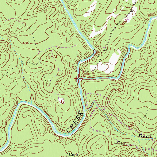 Topographic Map of Hard Labor Creek, SC