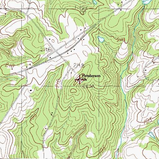 Topographic Map of Henderson Church, SC