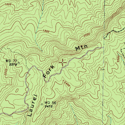 Topographic Map of Laurel Fork Mountain, SC