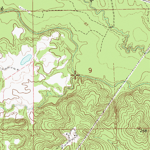 Topographic Map of Peter Slough, AL
