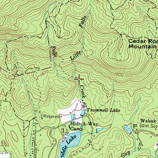 Topographic Map of Little Falls Creek, SC