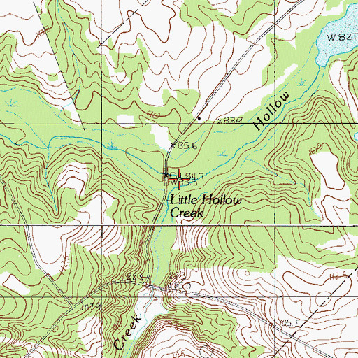 Topographic Map of Little Hollow Creek, SC