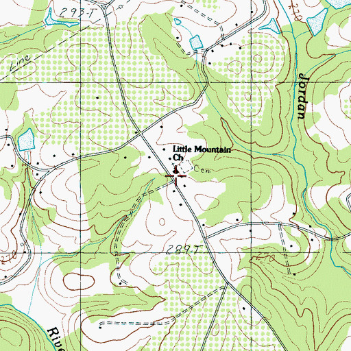 Topographic Map of Little Mountain Church, SC