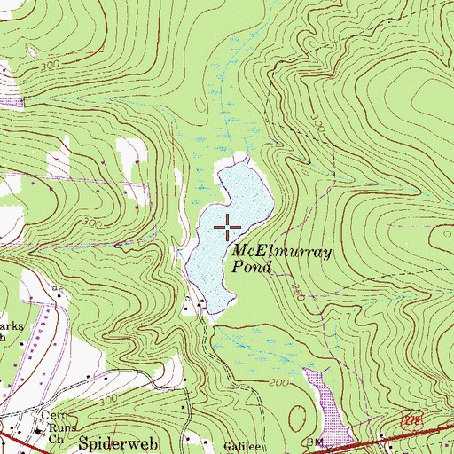Topographic Map of McElmurray Pond, SC