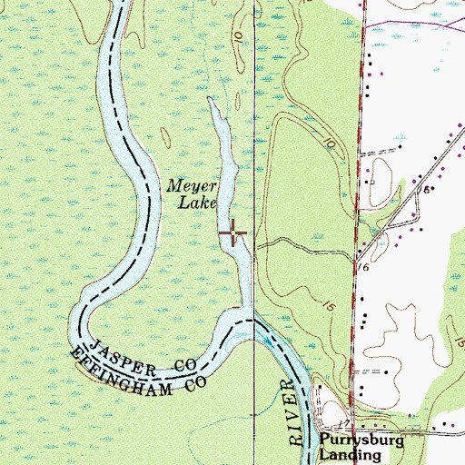 Topographic Map of Meyer Lake, SC