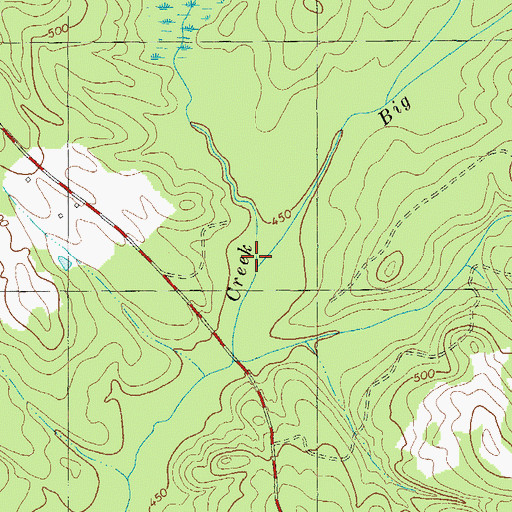 Topographic Map of Big Cowhead Creek, SC