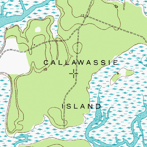 Topographic Map of Callawassie Island, SC