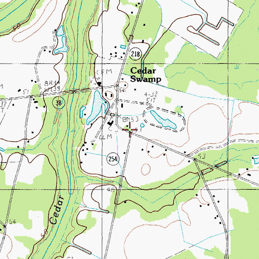 Topographic Map of Cedar Grove Church, SC