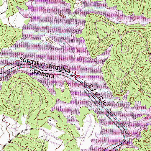 Topographic Map of Choestoea Creek, SC