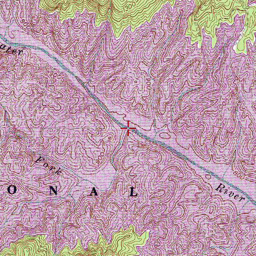 Topographic Map of Devils Fork, SC