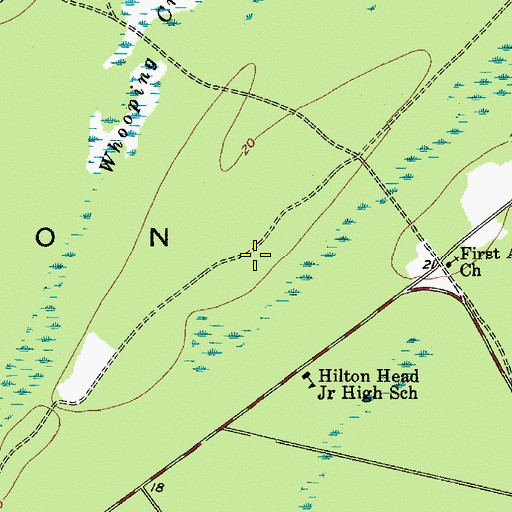 Topographic Map of Hilton Head Hospital, SC