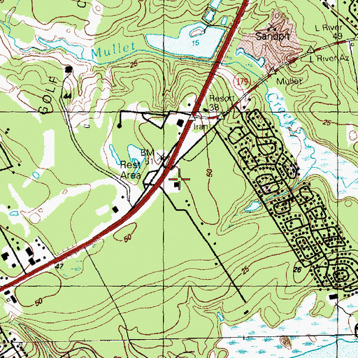 Topographic Map of Little River Medical Center, SC