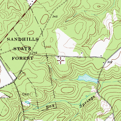 Topographic Map of Chesterfield County, SC