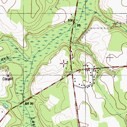 Topographic Map of Clarendon County, SC