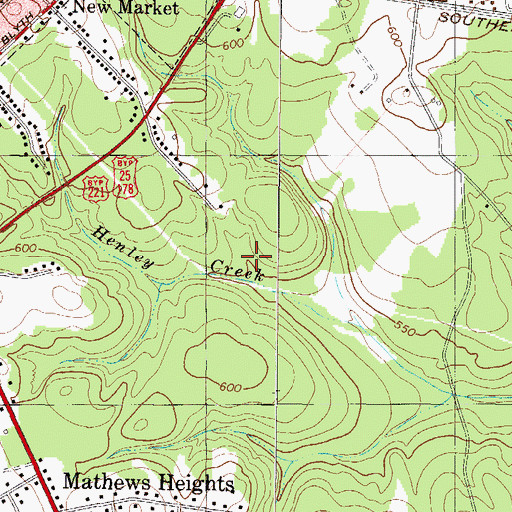 Topographic Map of Greenwood County, SC