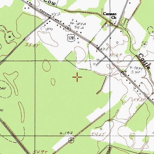 Topographic Map of Orangeburg County, SC