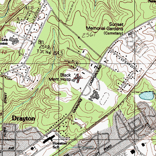 Topographic Map of Mary Black Health System - Spartanburg, SC