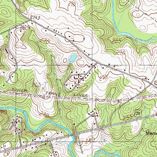 Topographic Map of Brookdale, SC