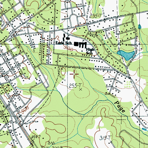Topographic Map of Brookwood Trailer Park, SC